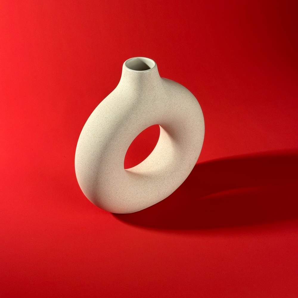 Modern Cream Ceramic Vase